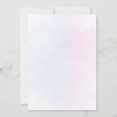 Teddy Bear Pink Blue Gender Reveal Einladung (Rückseite)