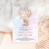 Teddy Bear Pink Blue Gender Reveal Einladung