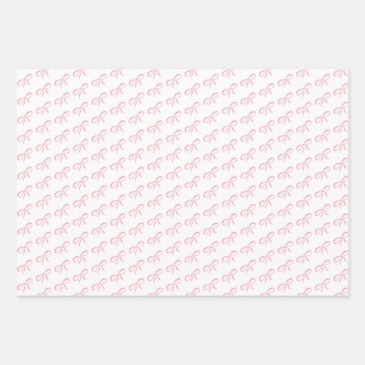 Teddy Bear Pink Bow Baby Dusche Geschenkpapier Set (Vorderseite 2)