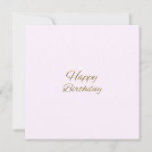 Teddy Bear Pink Bow Gold Crown Happy Birthday (Rückseite)