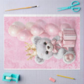 Teddy Bear Pink Colors Tissue Paper Seidenpapier (Basteln)