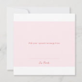 Teddy Bear Pink Danke Karte (Rückseite)