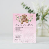 Teddy Bear Pink Floral wünscht sich Baby Game (Stehend Vorderseite)