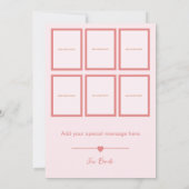 Teddy Bear Pink Foto Collage Danke Karte (Rückseite)