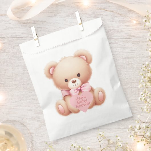 Teddy Bear Pink Geschenktütchen (Ausgeschnitten)