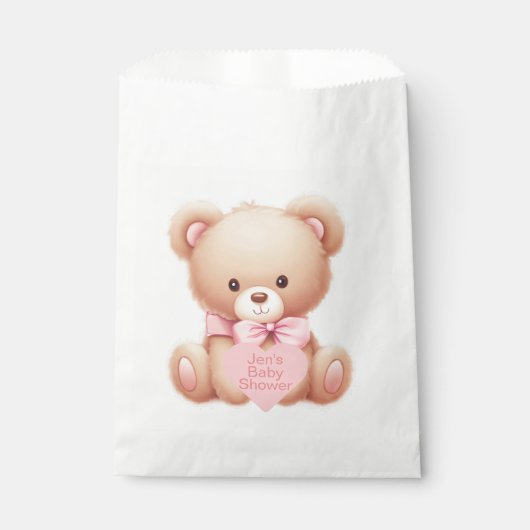Teddy Bear Pink Geschenktütchen (Vorderseite)