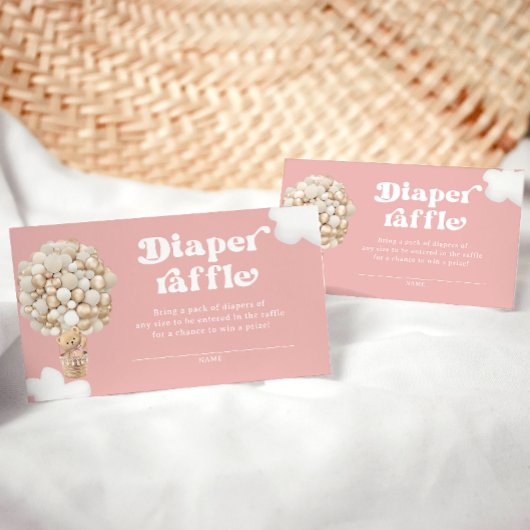 Teddy Bear Pink Girl Dusche Windelwanne Windelwann Begleitkarte