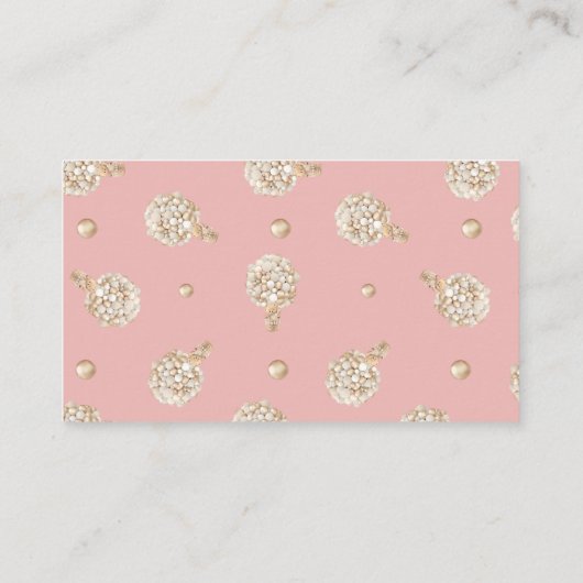 Teddy Bear Pink Girl Dusche Windelwanne Windelwann Begleitkarte (Rückseite)