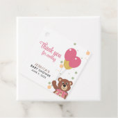 Teddy Bear Pink & Gold Baby Girl Dusche Geschenkanhänger (Beispiel)