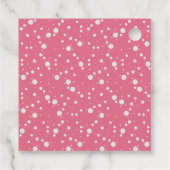 Teddy Bear Pink & Gold Baby Girl Dusche Geschenkanhänger (Rückseite)