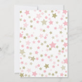 Teddy Bear Pink Gold Girls Geburtstag Einladung (Rückseite)