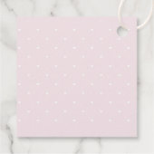 Teddy Bear Pink Heart & Balloon Baby Girl Dusche Geschenkanhänger (Rückseite)