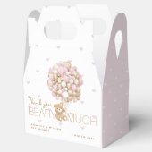 Teddy Bear Pink Heart & Balloon Baby Girl Dusche Geschenkschachtel (Geöffnet)
