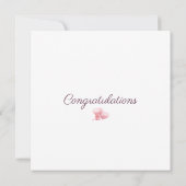 Teddy Bear pink jumper Congratulations Karte (Rückseite)