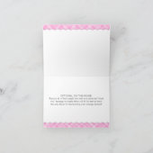 Teddy Bear Pink Kariert Baby Dusche Vielen Dank Dankeskarte (Innenseite)