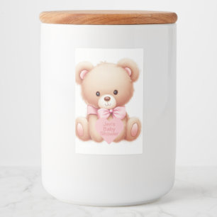 Teddy Bear Pink Lebensmitteletikett