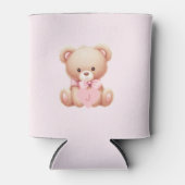 Teddy Bear Pink Monogram kann kühler werden Dosenkühler (Vorderseite)