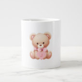 Teddy Bear Pink Monogram Specialty Tasse (Vorderseite)