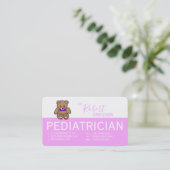 Teddy Bear Pink Pädiatrische Appointkarte Terminkarte (Stehend Vorderseite)
