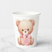 Teddy Bear Pink Pappbecher (Rückseite)