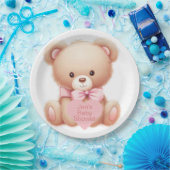Teddy Bear Pink Pappteller (Party)