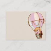 Teddy Bear Pink Stars & Balloon Bücher für Baby Begleitkarte (Rückseite)