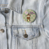 Teddy Bear Pink und Green Button (Beispiel)