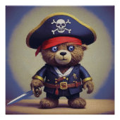 Teddy Bear Pirate Poster (Vorderseite)