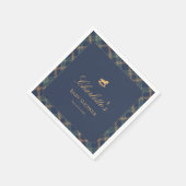 Teddy Bear Plaid Boy Baby Shower Paper Napkin Serviette (Ecke)