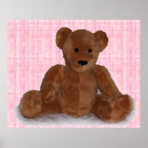 Teddy Bear Plush Fotografie Rosa Poster