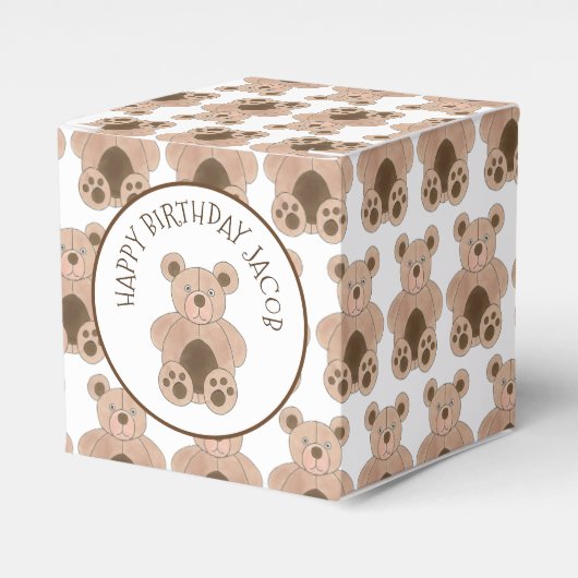 Teddy Bear Plush Stufftier Geburtstagsparty Geschenkschachtel (Vorderseite)