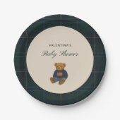 Teddy Bear Polo Baby Shower Papierplatten - Pappteller (Vorderseite)