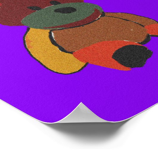 Teddy Bear Pop Art Poster (Ecke)