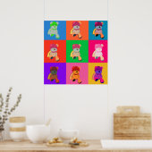 Teddy Bear Pop Art Poster (Küche)