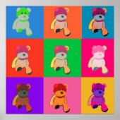Teddy Bear Pop Art Poster (Vorne)