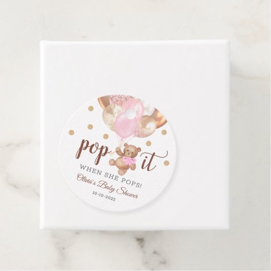 Teddy Bear Pop It Baby Duwer Gefallen Geschenkmark Geschenkanhänger (Beispiel)