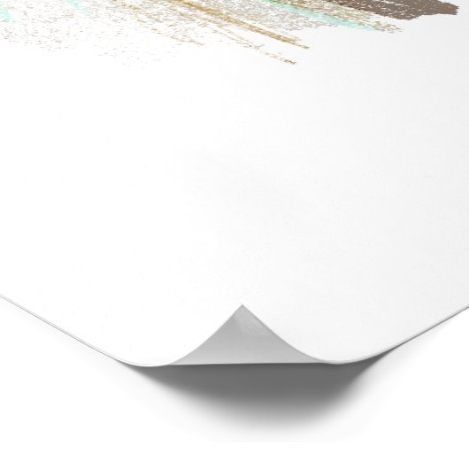 Teddy Bear Portrait Poster (Ecke)