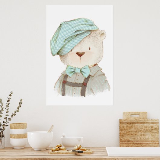 Teddy Bear Portrait Poster (Küche)