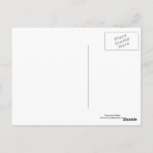 Teddy Bear Postcard Postkarte (Rückseite)