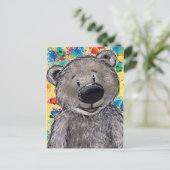 Teddy Bear Postcard Postkarte (Stehend Vorderseite)