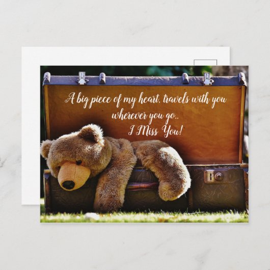 Teddy Bear Postkarte (Vorne/Hinten)