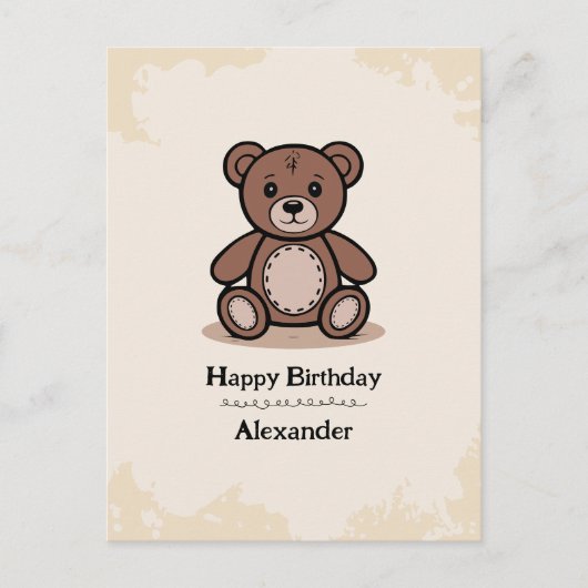 Teddy Bear Postkarte (Vorderseite)