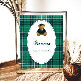 Teddy Bear Preppy Baby Shower favorisiert Poster