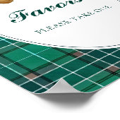 Teddy Bear Preppy Baby Shower favorisiert Poster (Ecke)