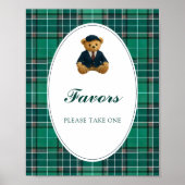 Teddy Bear Preppy Baby Shower favorisiert Poster (Vorne)