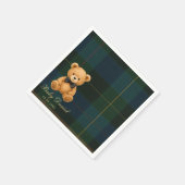 Teddy Bear Preppy Baby Shower Serviette (Ecke)