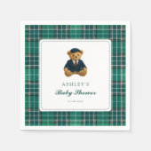 Teddy Bear Preppy Boy Baby Dusche Serviette (Vorderseite)