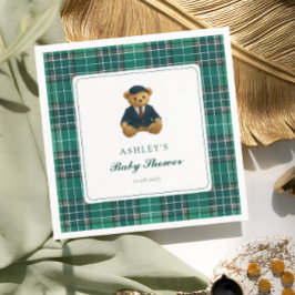 Teddy Bear Preppy Boy Baby Dusche Serviette