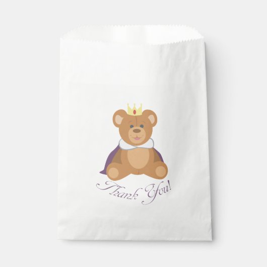 Teddy Bear Prince (Danke!) Geschenktütchen (Vorderseite)