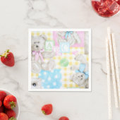 Teddy Bear Print Napkins Serviette (Beispiel)